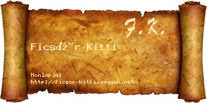 Ficsór Kitti névjegykártya
