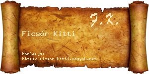 Ficsór Kitti névjegykártya